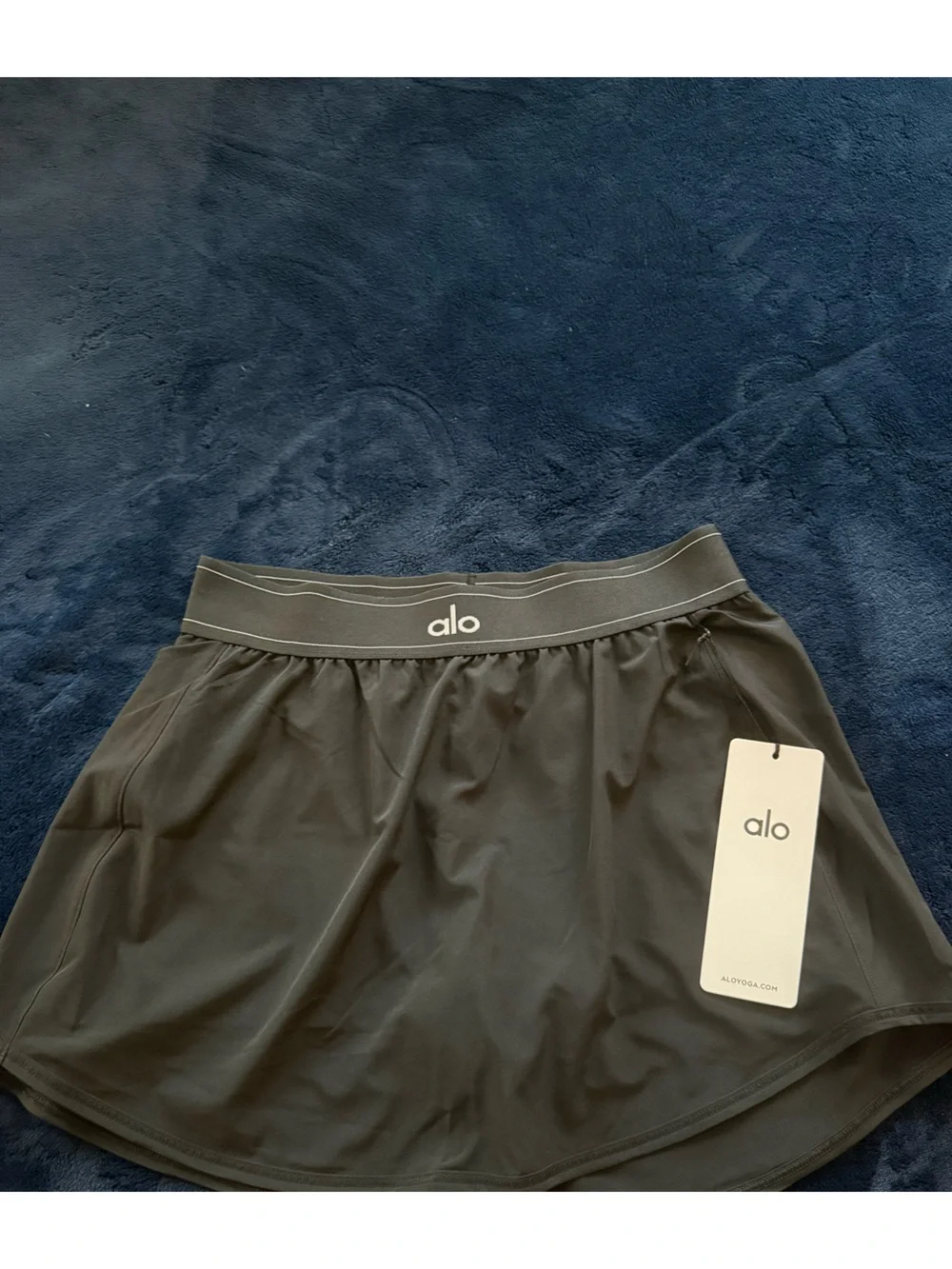 ALO Yoga Black Match Point Tennis Skirt in size Medium